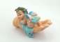 Preview: Baby-Engel in Hand Deko-Figur hellblau Junge Taufe 7,5 cm