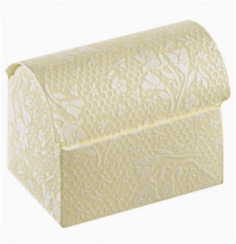 40 Kartonagen Schachtel Truhe creme Hochzeit 70 x 45 x 52 mm Restposten SONDERPREIS