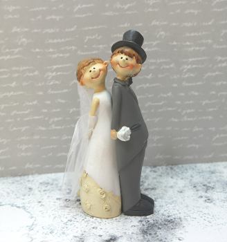 Deko-Brautpaar Hochzeitspaar Hochzeit Tortenfigur Deko-Figur ca. 9 cm