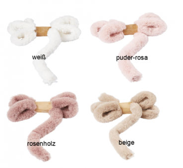 1 m Dekofell Fellband wählbar in weiß, puder-rosa, rosenholz oder beige