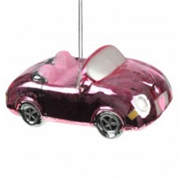 1 Christbaumanhänger Weihnachtsbaumanhänger "Cabriolet" pink Weihnachten