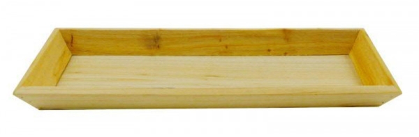 Deko-Tablett Holztablett 35x11x3 cm natur