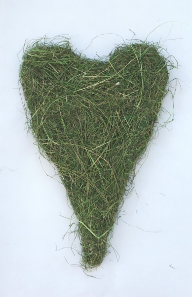 Herz aus Gras Deko-Herz Grasherz grün 50 cm Hochzeit