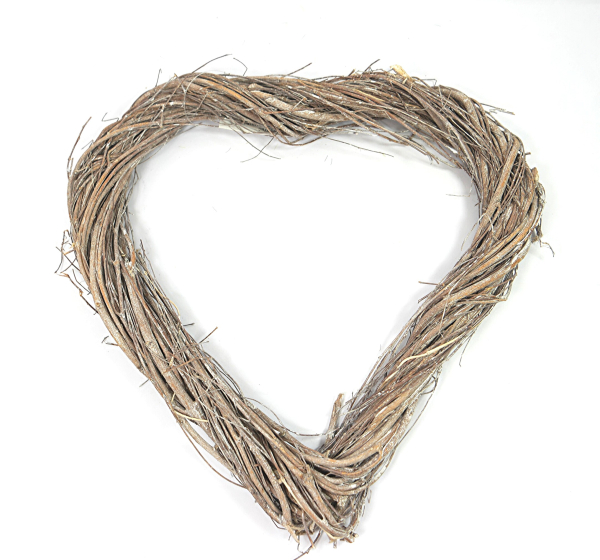 Deko-Herz Rattan-/Weidenherz D 28 cm Natur Hochzeit