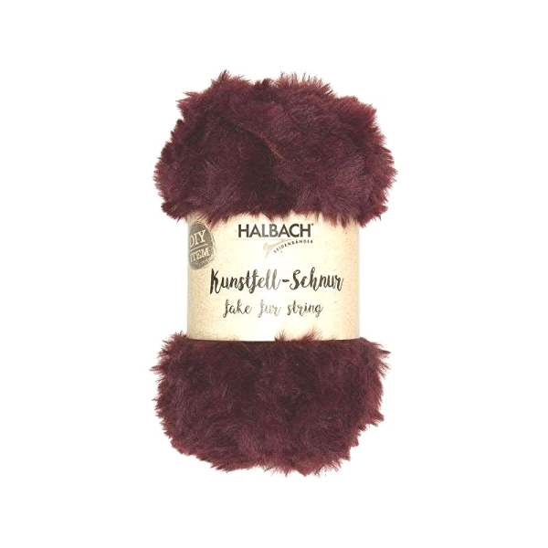 30 m Kunstfell-Schnur Farbauswahl Hellgrau, Beige, Creme, Berry