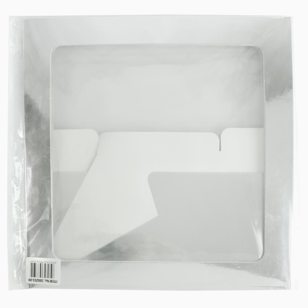 Geschenkbox Deko-Box Ballonbox 30 cm silber transparent