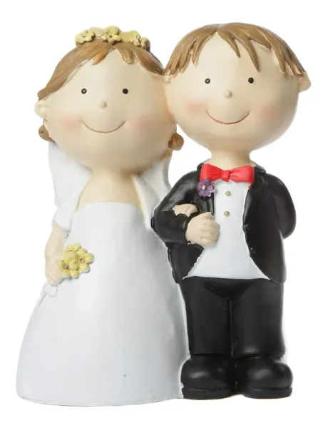 Deko-Figur Tortenfigur Tortenaufsatz Brautpaar Hochzeitspaar 8 cm
