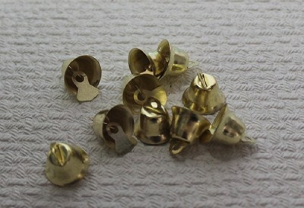 10 Glocken Deko-Glöckchen 16 mm goldfarben Hochzeit