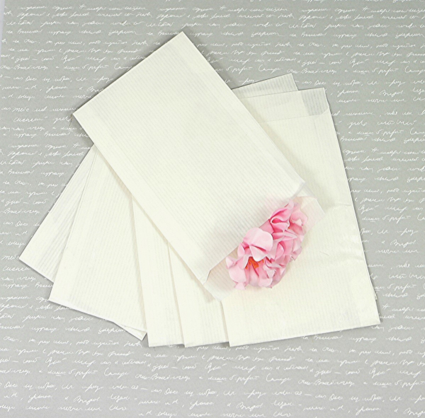 100 Papierbeutel Papiertüten Flachbeutel Tüten mit Klappe weiß