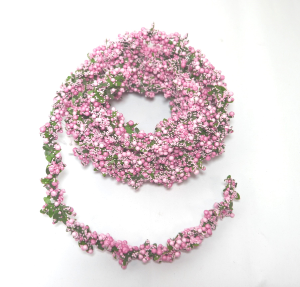 Beerengirlande Deko-Girlande rosa-grün 240 cm künstlich