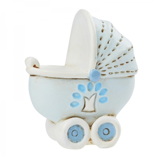 Deko-Kinderwagen Deko-Figur 4 cm hellblau