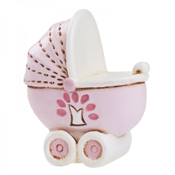 Deko-Kinderwagen Deko-Figur 4 cm rosa