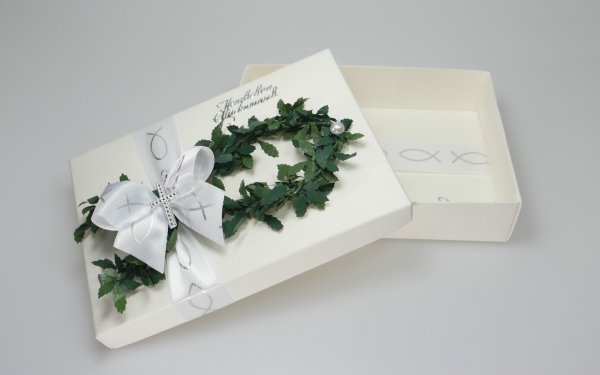 Geschenkschachtel Geldgeschenk Box Fisch Kommunion Konfirmation