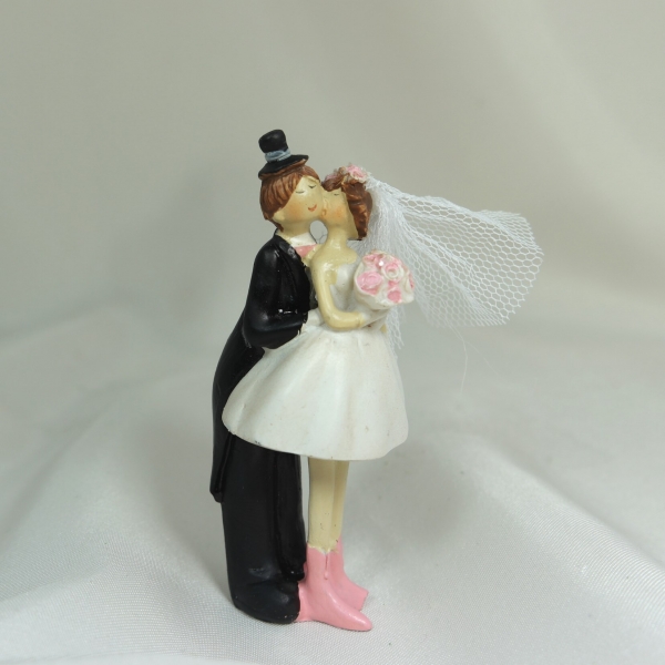 Deko-Figur Hochzeitspaar XIV Brautpaar Tortenfigur Hochzeit 8 cm