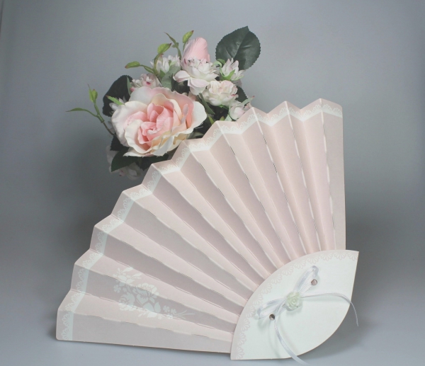 6 Fächer rose Shabby Chic Hochzeit