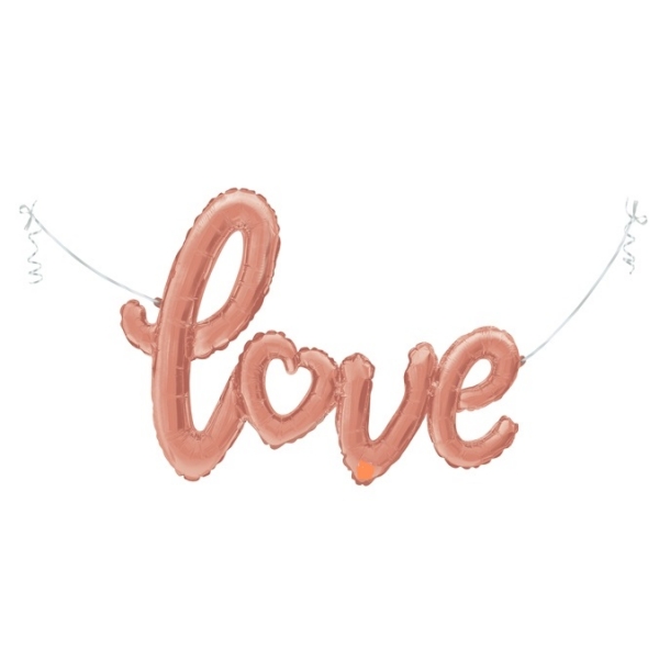 Folienballon Luftballon Schriftzug "love" rose gold 47" 119 cm Hochzeit