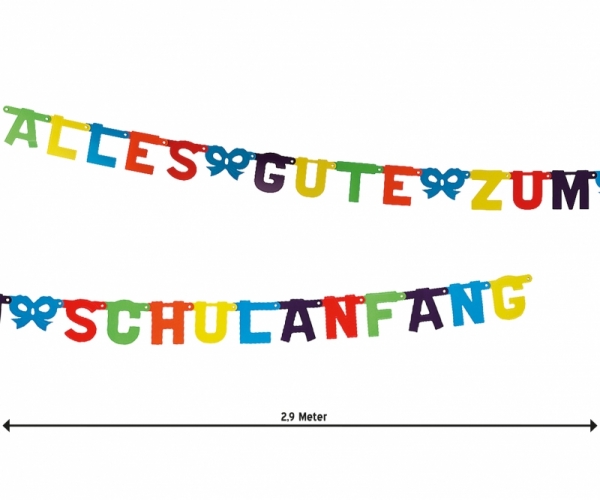 Girlande "Alles Gute zum Schulanfang" Schule