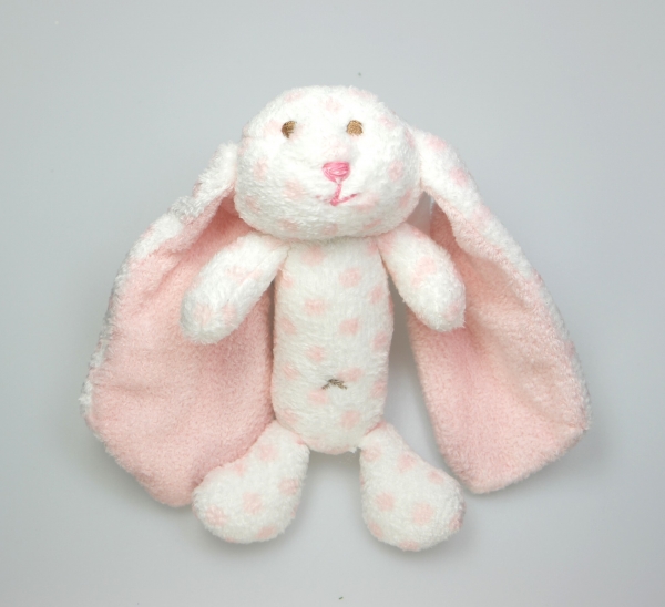 Baby-Rassel Greifling Hase Häschen weiß mit rosa