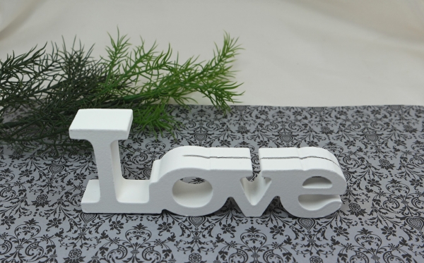 2 Tischkartenhalter Kartenhalter Aufsteller "Love" weiß Hochzeit