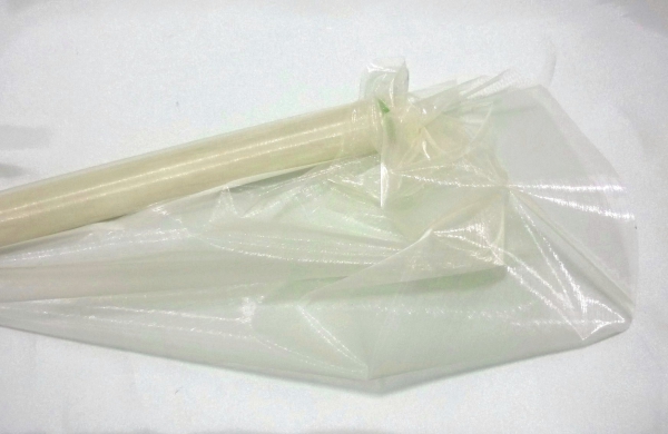 2 m Tischband Dekostoff Organza creme 40 cm breit