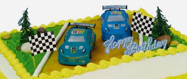 Tortendeko Tortenaufleger Rennwagen Geburtstag Kindergeburtstag