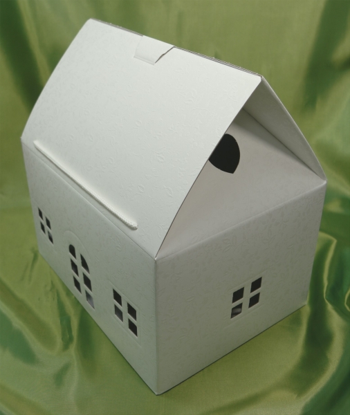 Geldbox Kartenbox "Haus" weiß groß Hochzeit