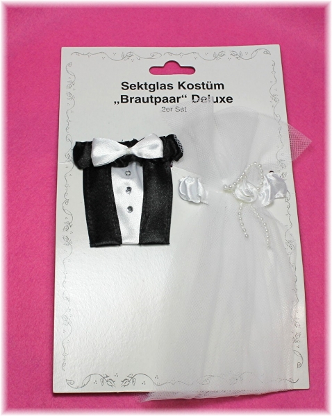 "Sektglaskostüm Brautpaar Hochzeit "Deluxe"