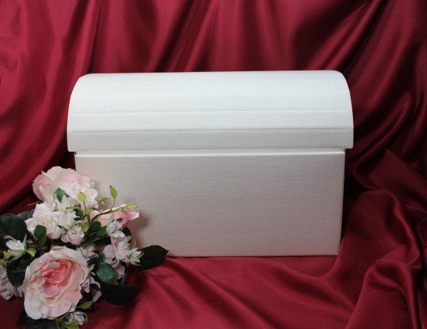Kartenbox Geschenkschachtel Truhe weiß Hochzeit