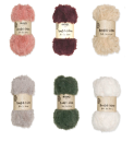 30 m Kunstfell-Schnur Farbauswahl Hellgrau, Beige, Creme, Berry