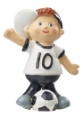 Deko-Figur Tortenfigur Fußballer Fußballspieler stehend Fußball 8 cm